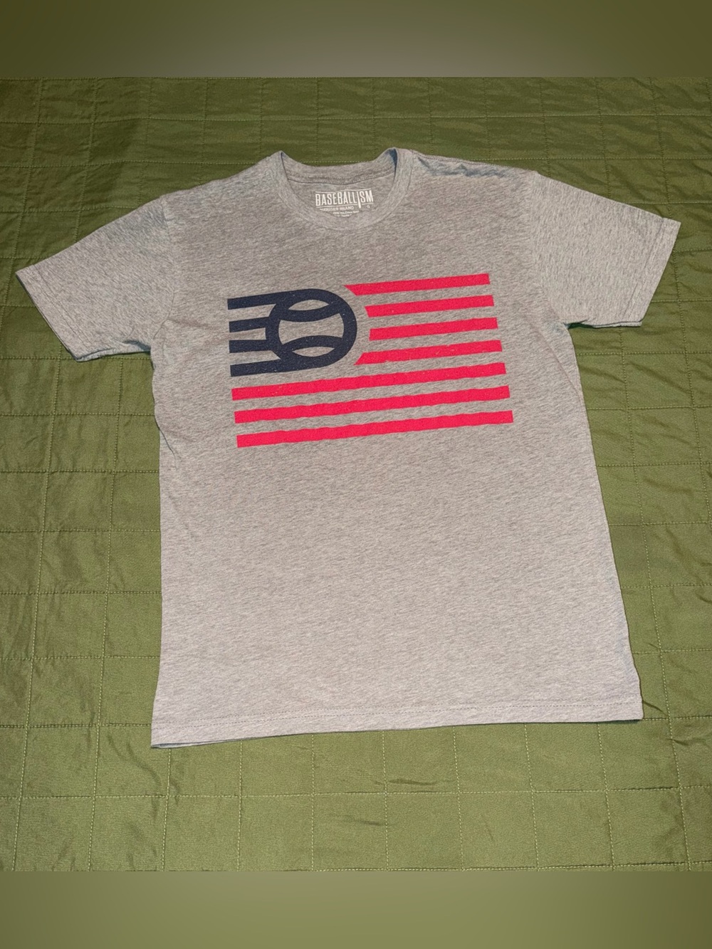 Baseballism Men's Baseball Nation T-Shirt Nation-Grey Size-S